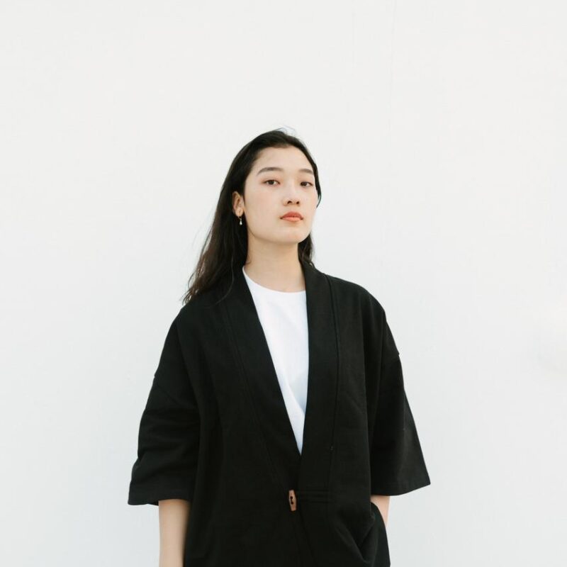 Plain Traditional Kimono by Bushido Nepal, alternate product view